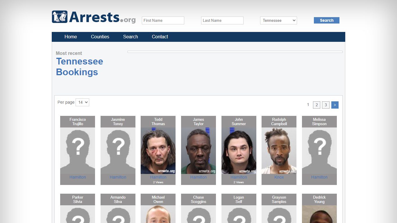 Tennessee Arrests and Inmate Search